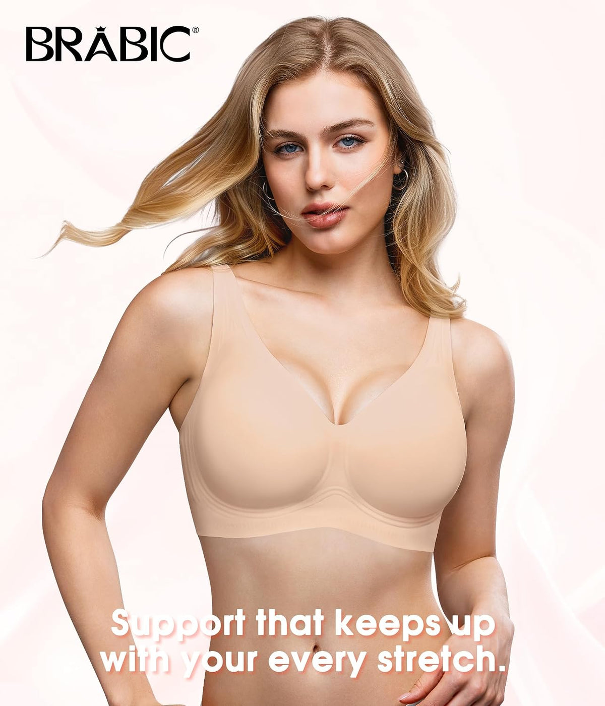 Jelly Bras for Women Wireless Push up Plunge Seamless T-Shirt Bras No Underwire Supportive Full Coverage Bralettes