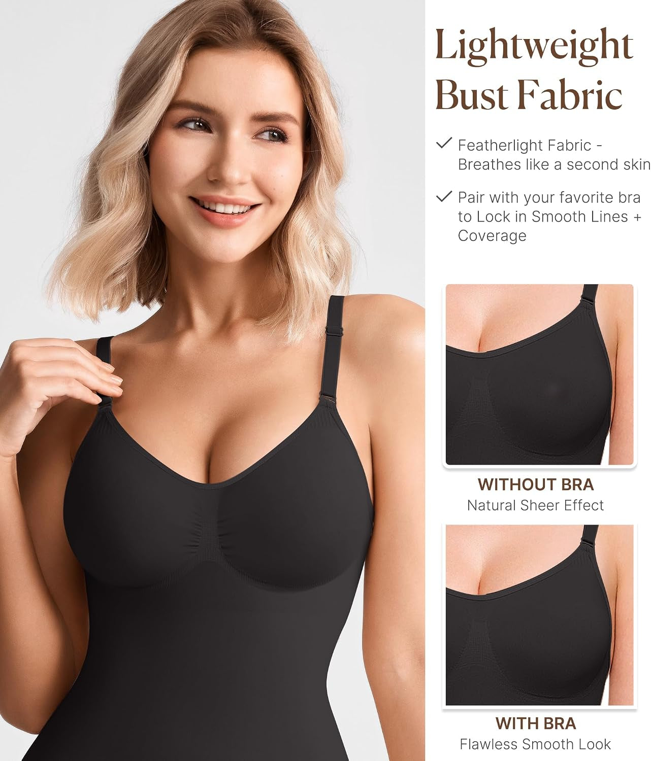 Tummy Control Shapewear for Women Seamless Shapewear Bodysuit Body Shaper Waist Trainer Body Suit